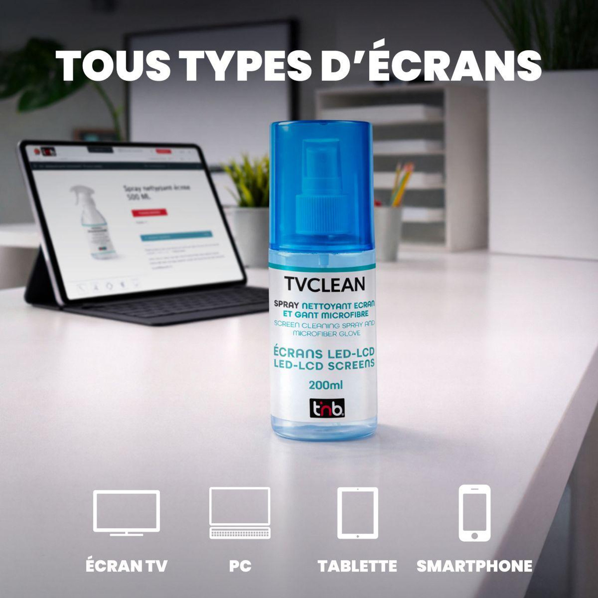 Voir la diapositive 3 : TNB Kit de nettoyage netoyage d'écran 200ml