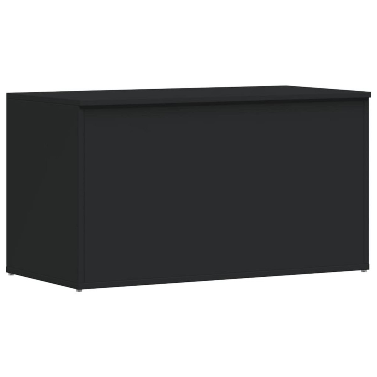 VIDAXL Coffre de rangement Noir 84x42x46 cm Bois d'ingenierie