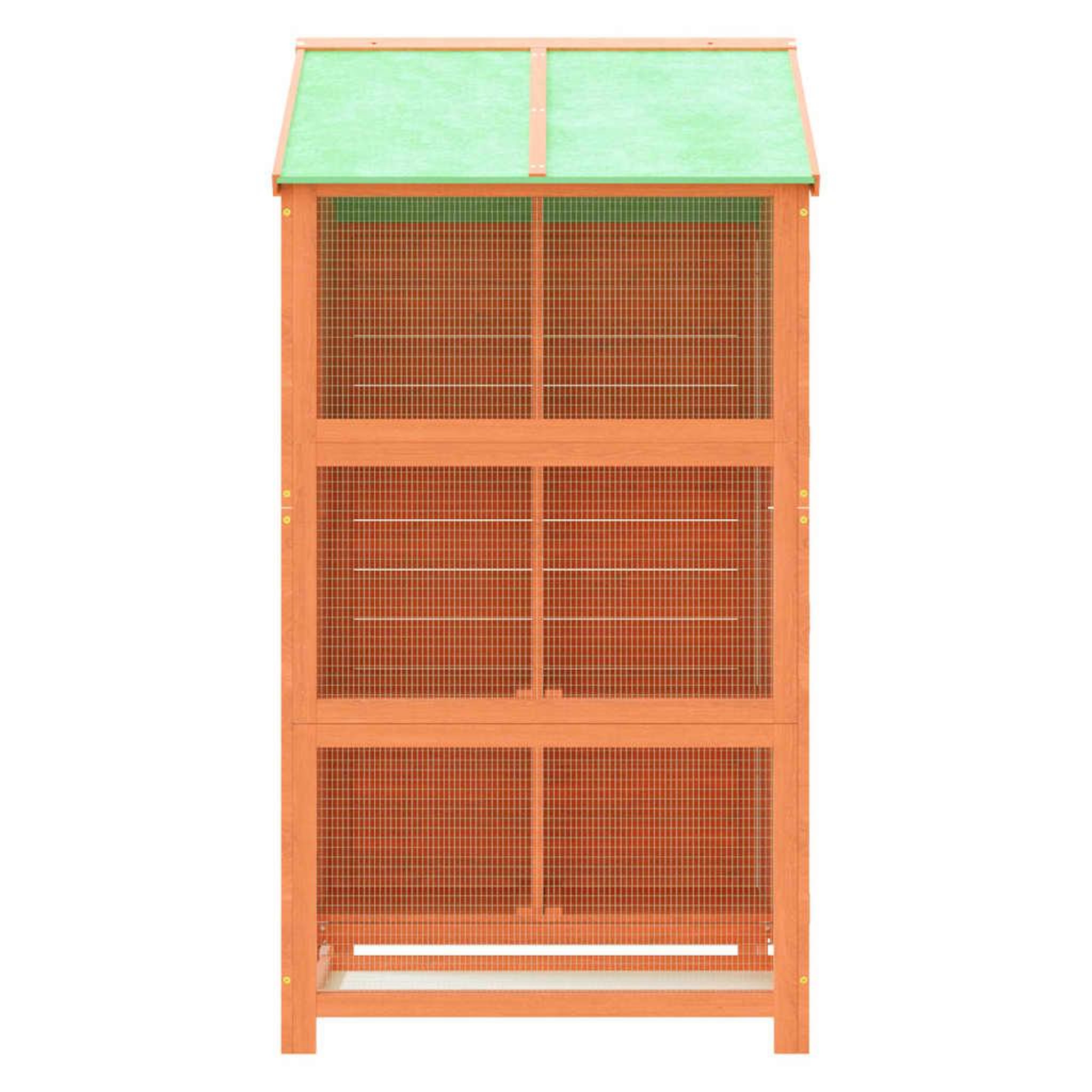 Voir la diapositive 5 : VIDAXL Maison a oiseaux marron 97x81x152 cm bois massif de pin