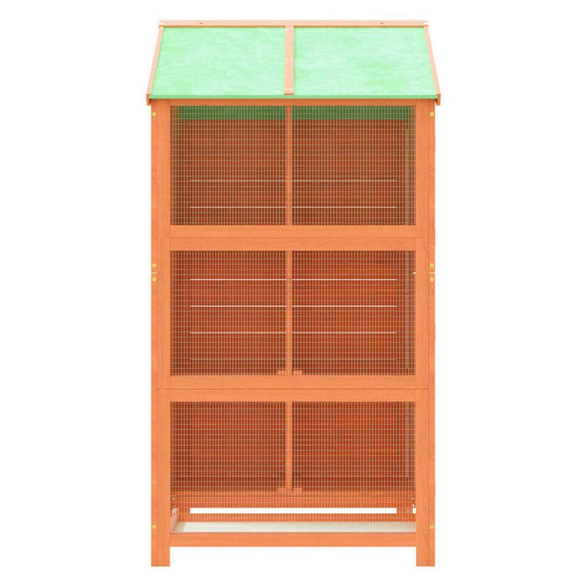 VIDAXL Maison a oiseaux marron 97x81x152 cm bois massif de pin