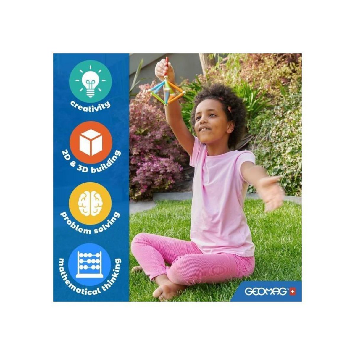 Geomag Jeu de construction geomag magnétique bleu