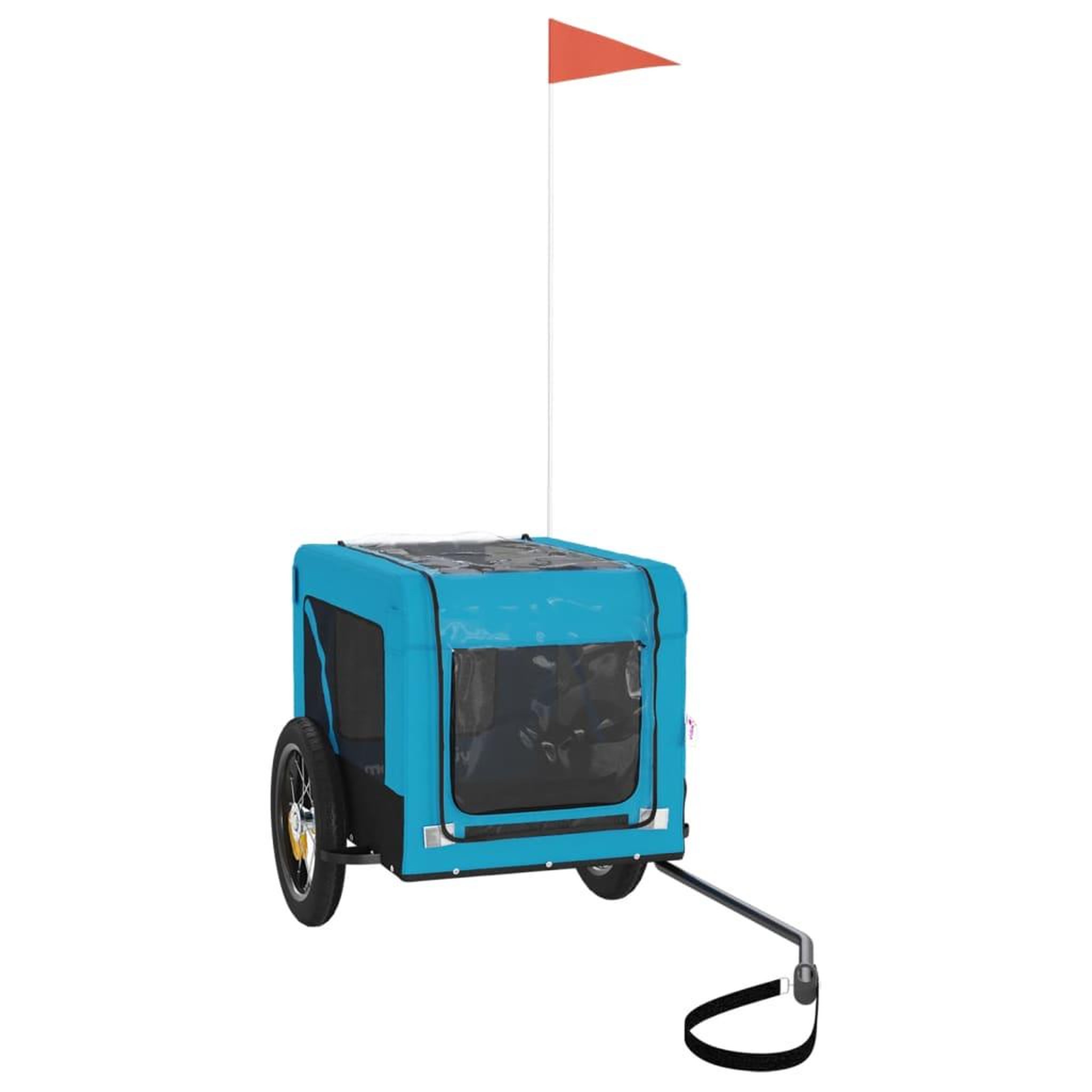 Voir la diapositive 4 : VIDAXL Remorque de velo pour animaux de compagnie bleu et noir
