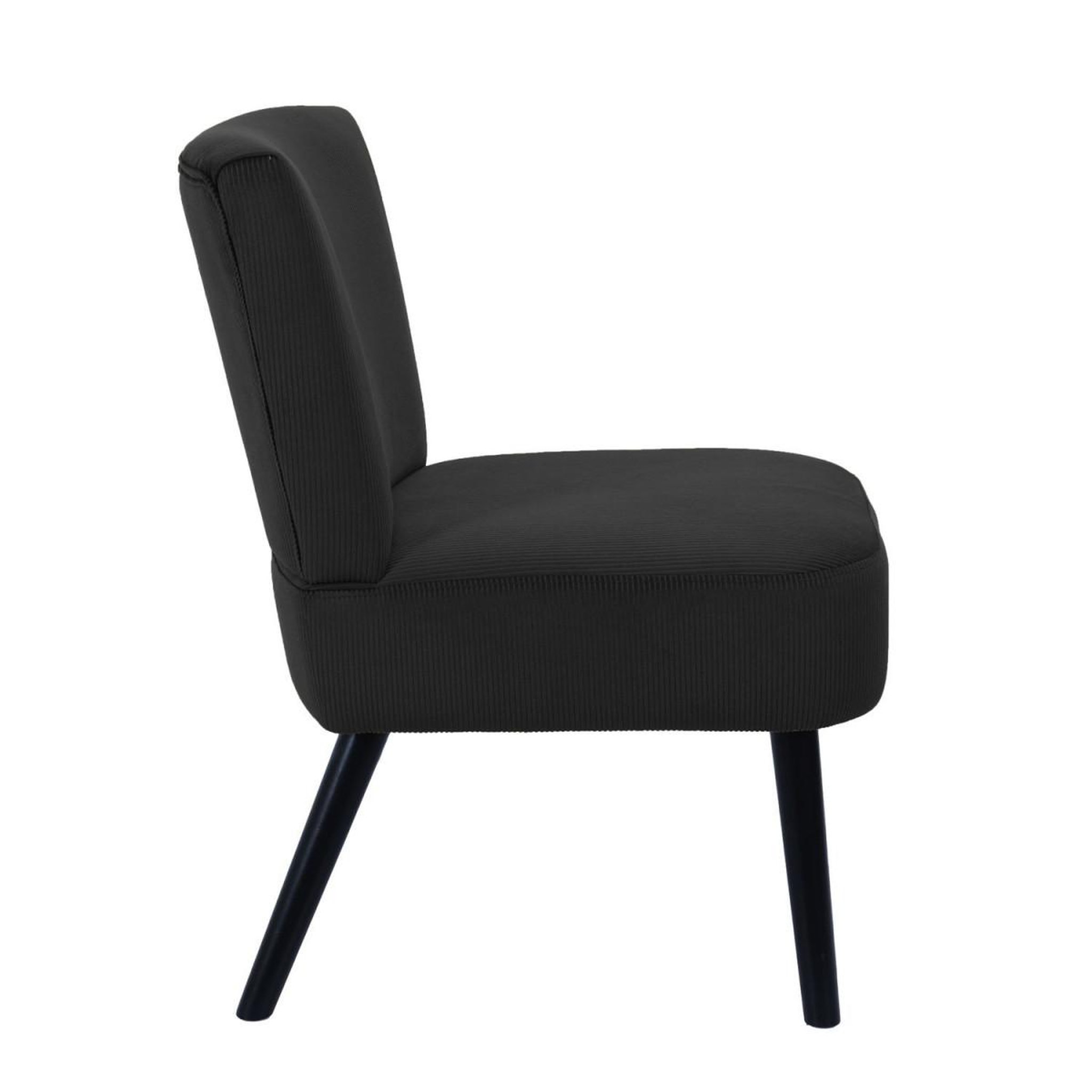 Voir la diapositive 4 : The Home Deco Factory Fauteuil crapaud  giulia  76cm noir