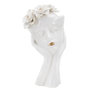 Voir la diapositive 1 : Paris Prix Vase Déco en Porcelaine  Woman Mask  27cm Blanc