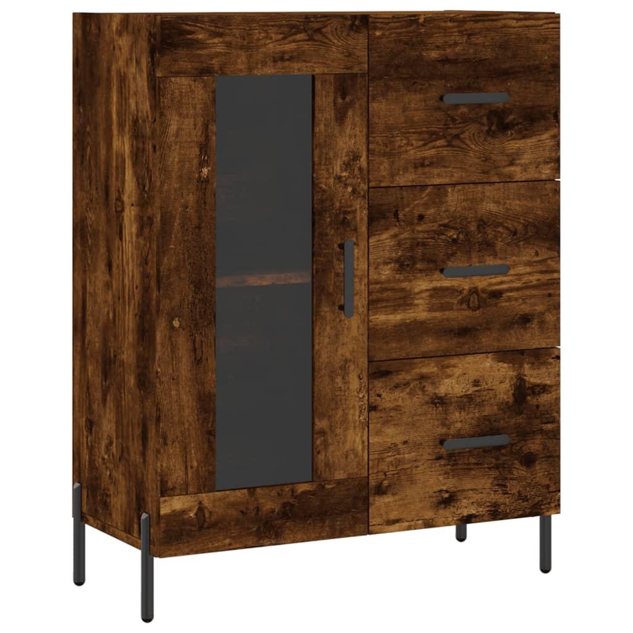 Voir la diapositive 2 : VIDAXL Buffet chene fume 69,5x34x90 cm bois d'ingenierie