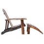 Voir la diapositive 3 : HOMCOM Fauteuil de jardin adirondack chaise longue chaise plage avec tabouret bois de sapin