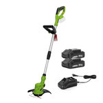 VITO Garden Coupe Bordure sans fil 20V + 2 Batteries 2AH + Chargeur + Jeu de 20 lames coupantes VITO