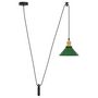 Voir la diapositive 2 : VIDAXL Lampe suspendue reglable hauteur E27 vert brillant Ø 22cm metal