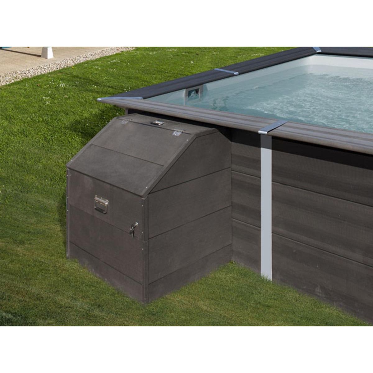 GRE Coffre de filtration composite pour piscine hauteur 0,96cm