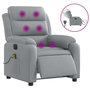 Voir la diapositive 2 : VIDAXL Fauteuil de massage inclinable electrique gris clair tissu