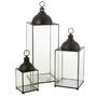 Voir la diapositive 3 : Paris Prix Lanterne Design en Verre  Hagrid  85cm Noir