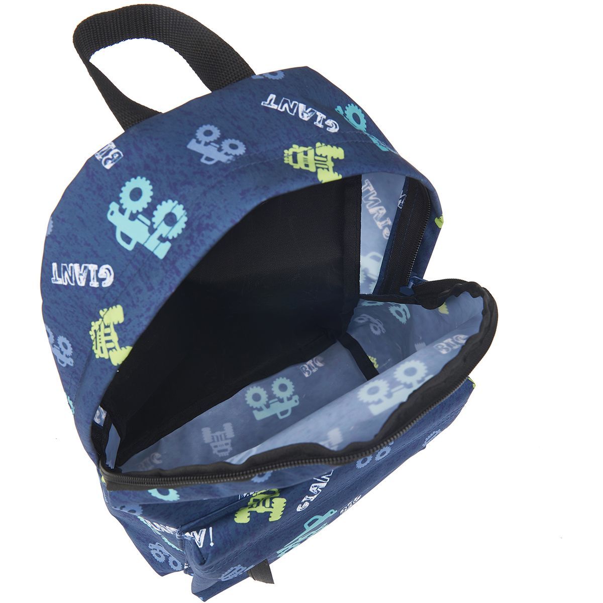 PRÊT Sac maternelle bleu motif MONSTER TRUCK