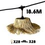 Voir la diapositive 3 : Lumisky Lot de 4 guirlandes TAHITI Beige Paille 6M