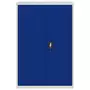 VIDAXL Armoire de bureau Metal 90 x 40 x 140 cm Gris et bleu