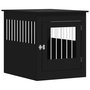 Voir la diapositive 2 : VIDAXL Meuble de cage pour chiens noir 64,5x80x71 cm bois d'ingenierie