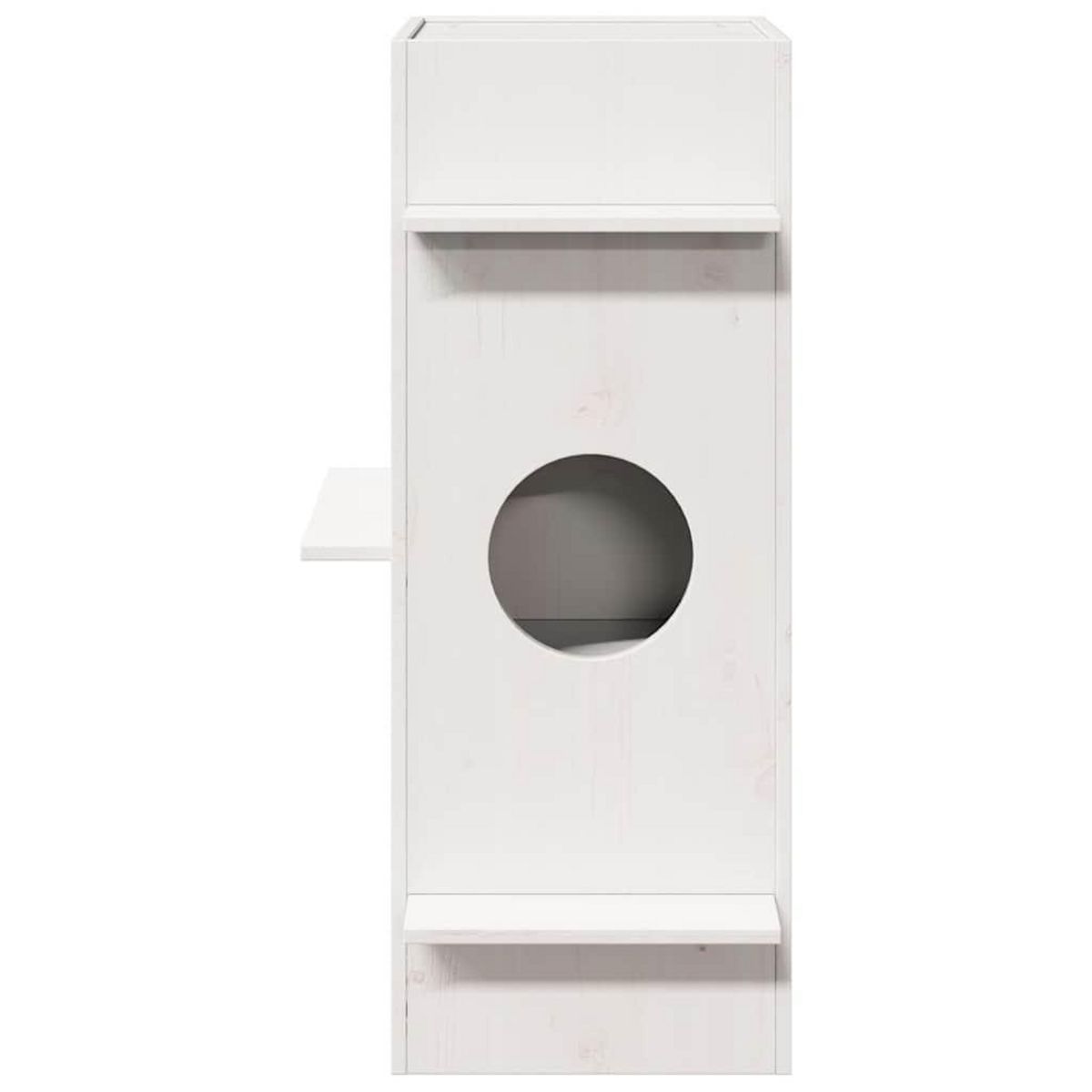 VIDAXL Maison pour chat blanc 43x43x90 cm bois de pin massif