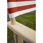 Voir la diapositive 7 : City Garden Fauteuil de jardin pliable en bois et coton rayé rouge LONA