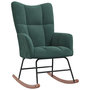 Voir la diapositive 2 : VIDAXL Chaise a bascule Vert fonce Velours