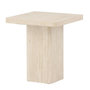 Voir la diapositive 2 : Paris Prix Table d'Appoint Effet Travertin  Qvart  56cm Beige
