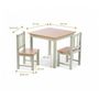 Voir la diapositive 2 : GEUTHER Meubles d activite en Hevea 2 chaises et une table Couleur Blanc