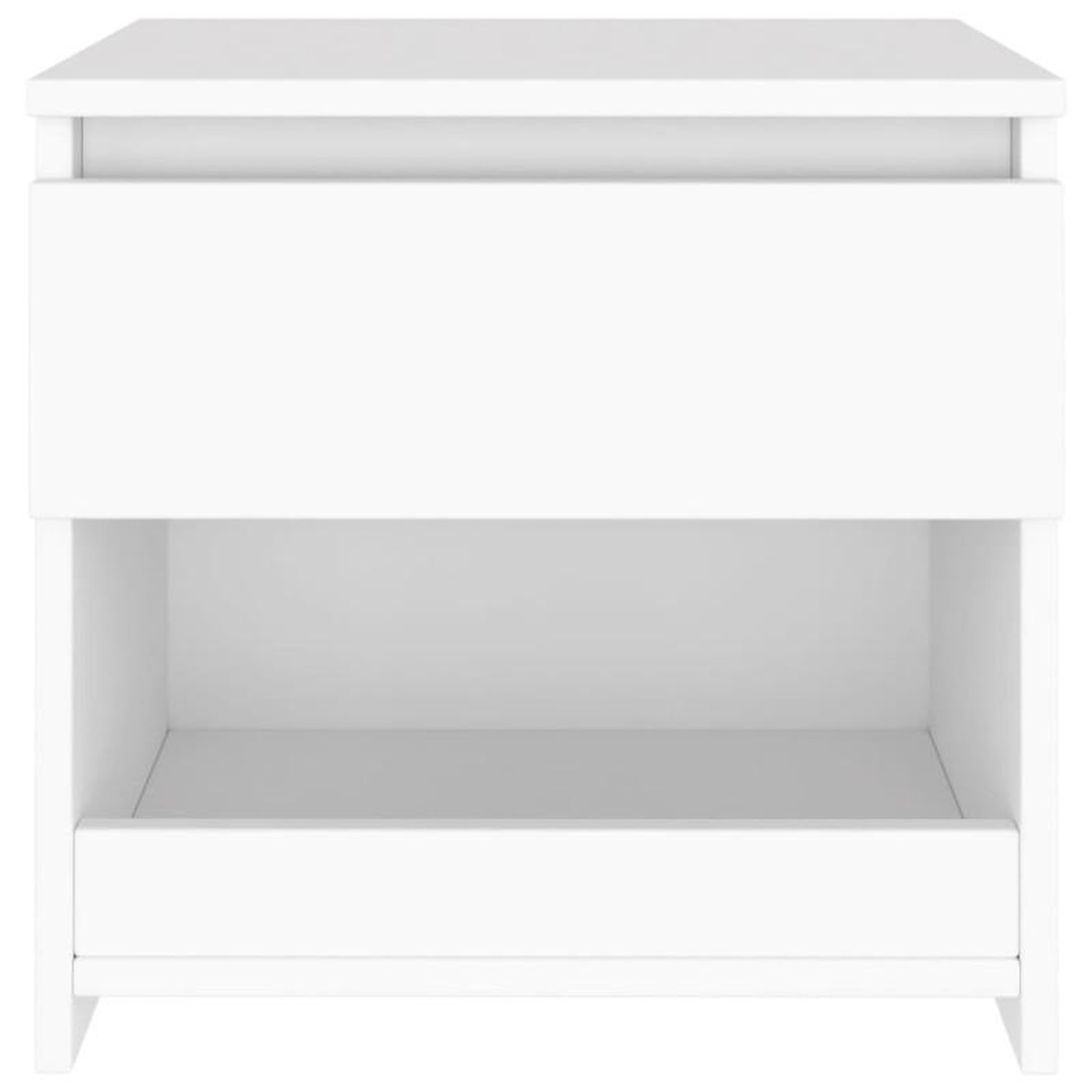 Voir la diapositive 4 : VIDAXL Table de chevet Blanc 40x30x39 cm Aggloméré