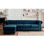 Voir la diapositive 2 : LISA DESIGN William - canapé chesterfield d'angle gauche - 4 places - en velours