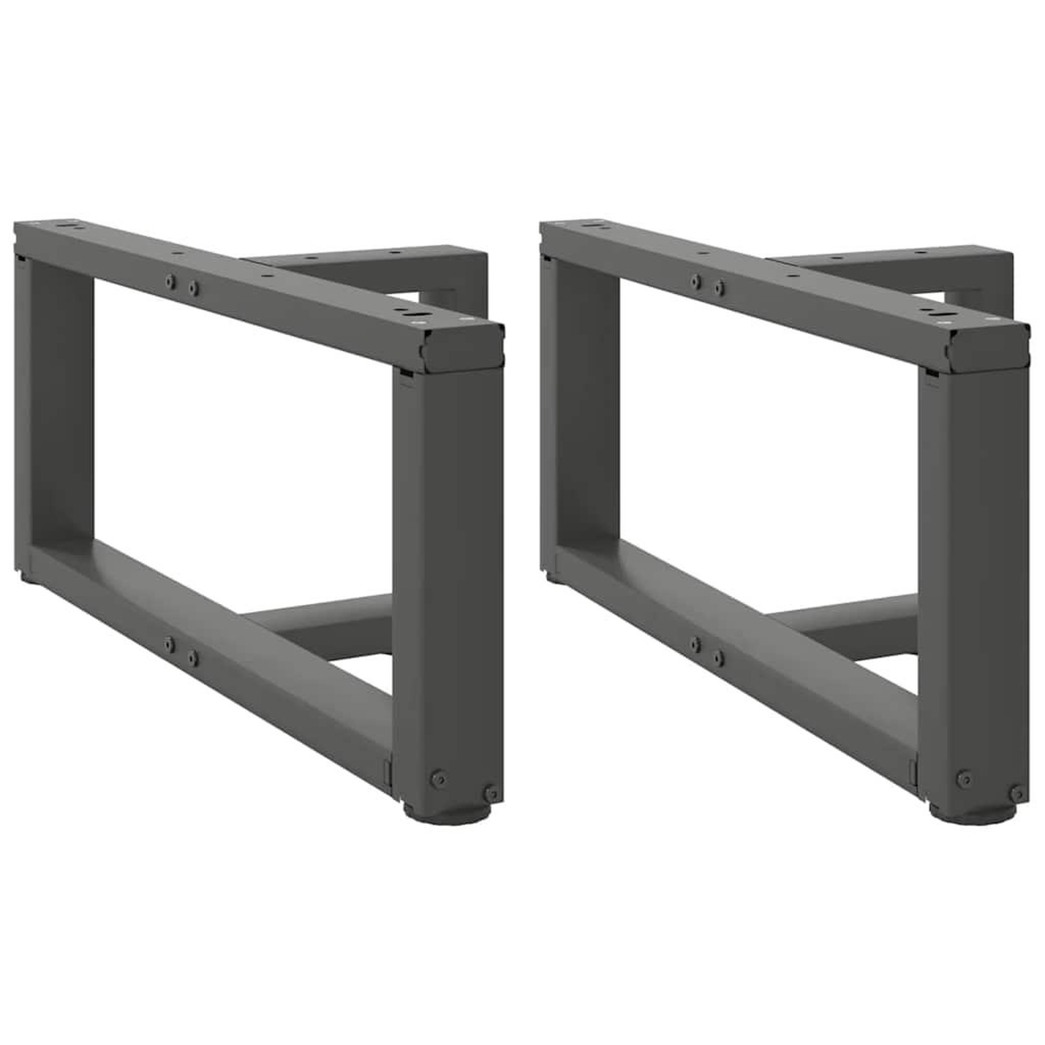 VIDAXL Pieds de table basse forme de T 2pcs anthracite 70x25x(30-31)cm