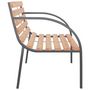 Voir la diapositive 4 : VIDAXL Banc de jardin 120 cm Bois et fer