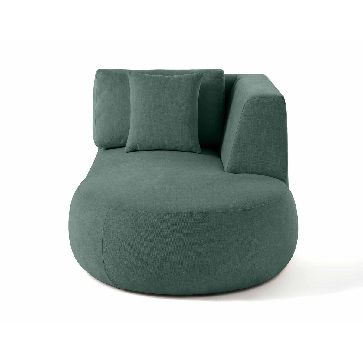 LISA DESIGN Santorini - module d'assise méridienne droit - en tissu texturé