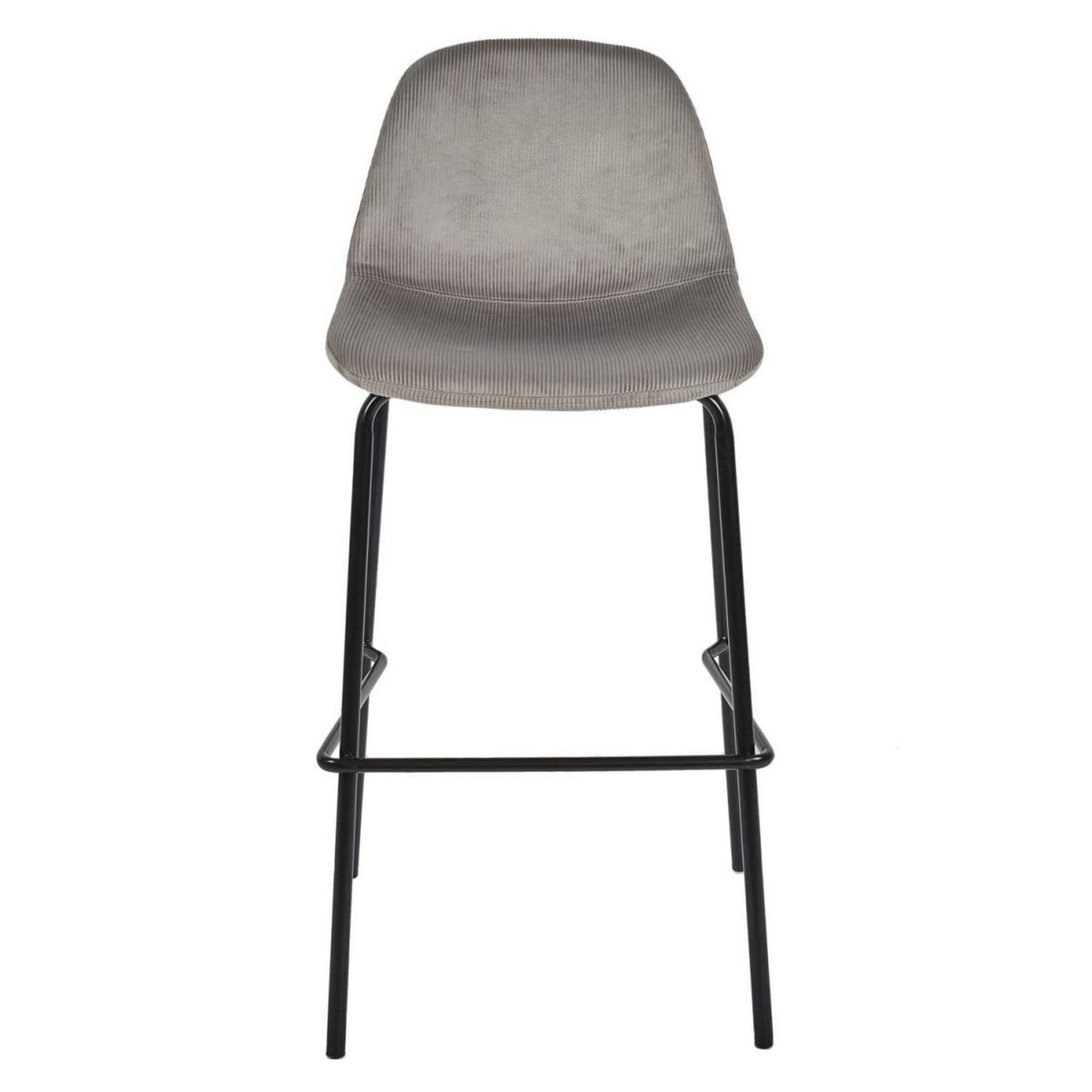 Voir la diapositive 3 : The Home Deco Factory Lot de 2 chaises de bar velours  giulia  100cm gris