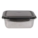 Paris Prix Boîte de Conservation Carrée Inox  Attid  18cm Gris