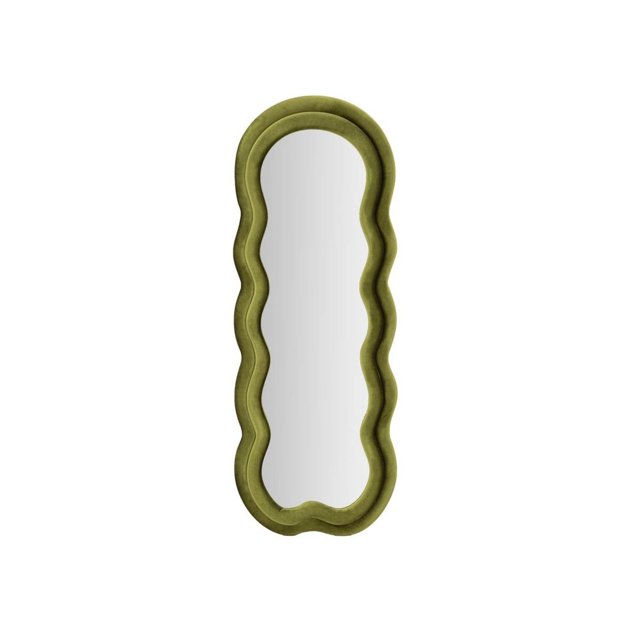 Paris Prix Miroir Mural en Velours  Wavy  160cm Vert
