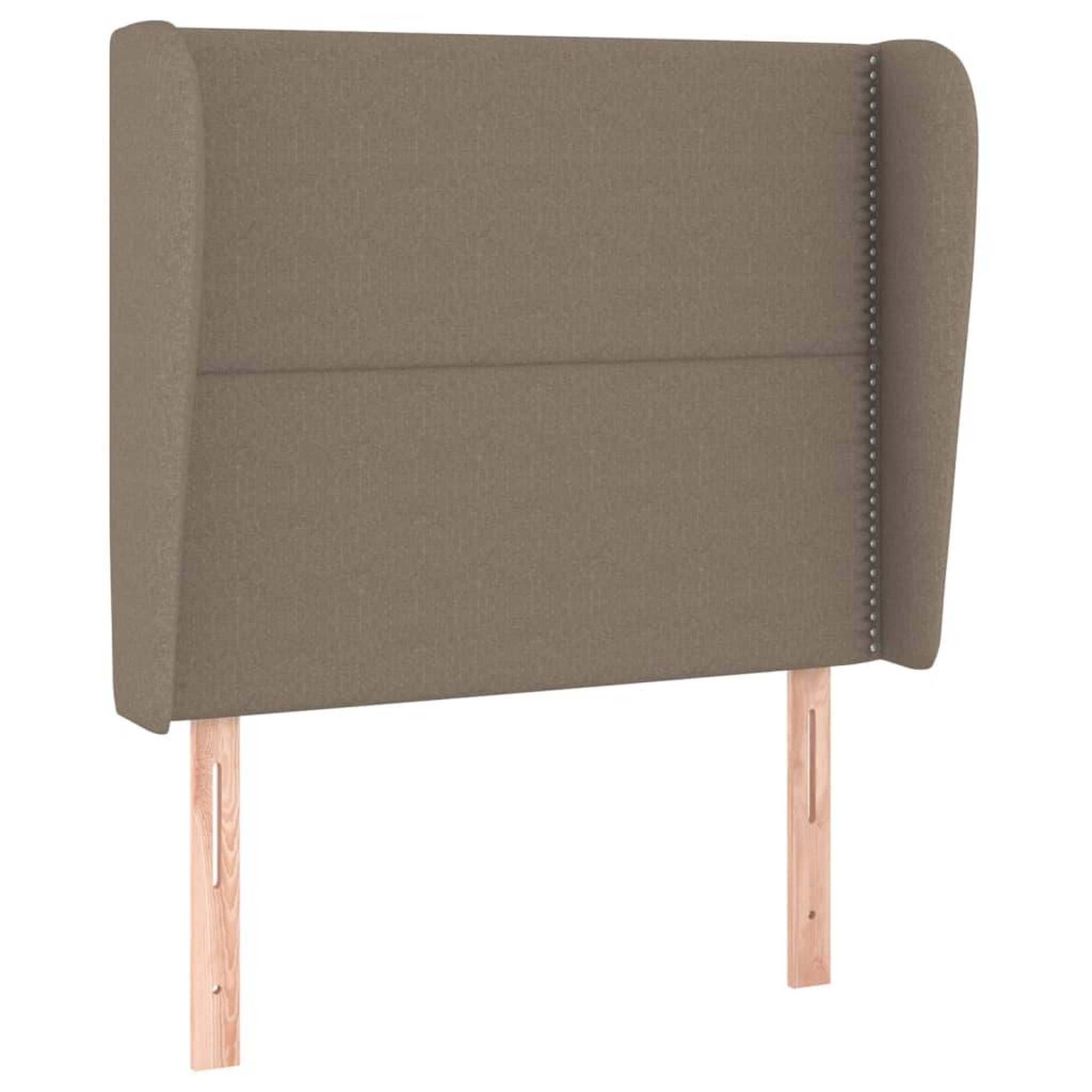 Voir la diapositive 2 : VIDAXL Tete de lit avec oreilles Taupe 83x23x118/128 cm Tissu