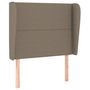 Voir la diapositive 2 : VIDAXL Tete de lit avec oreilles Taupe 83x23x118/128 cm Tissu
