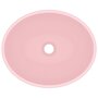 VIDAXL Lavabo ovale de luxe Rose mat 40x33 cm Ceramique