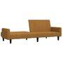 Voir la diapositive 4 : VIDAXL Canape-lit a 2 places marron velours