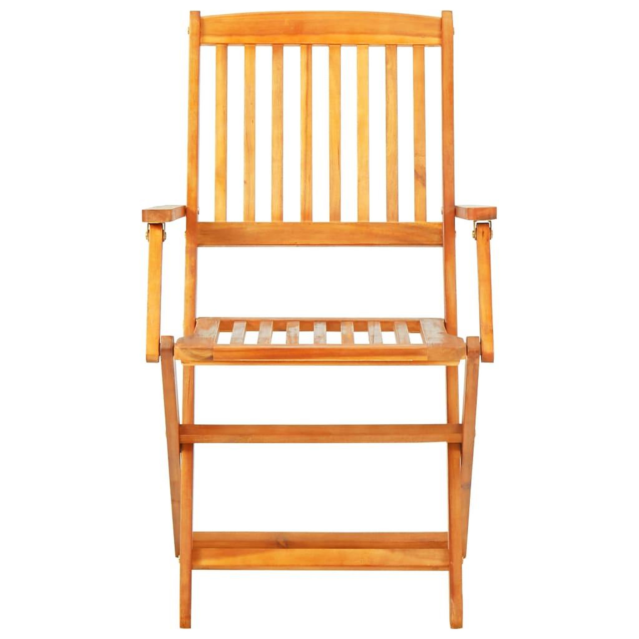 Voir la diapositive 4 : VIDAXL Ensemble a manger d'exterieur pliable 5pcs Bois d'acacia solide