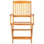 Voir la diapositive 4 : VIDAXL Ensemble a manger d'exterieur pliable 5pcs Bois d'acacia solide