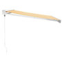 Voir la diapositive 4 : VIDAXL Auvent retractable jaune et blanc 3,5x2,5 m tissu et aluminium