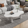 Voir la diapositive 5 : MERAX Table basse forme atypique blanc - 69.5x100.5 cm mdf