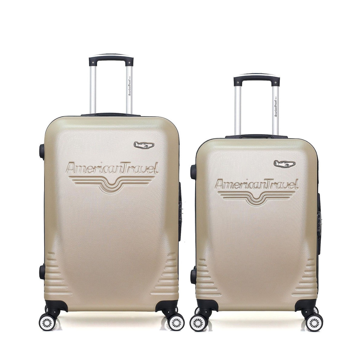 AMERICAN TRAVEL AMERICAN TRAVEL - Lot de 2 - Valise grand format et valise weekend DC