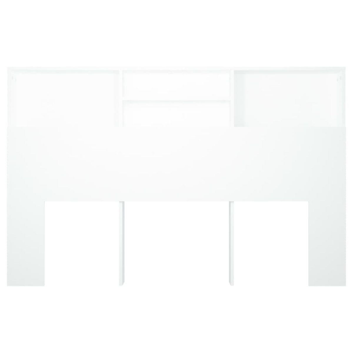 VIDAXL Armoire de tete de lit Blanc 160x19x103,5 cm