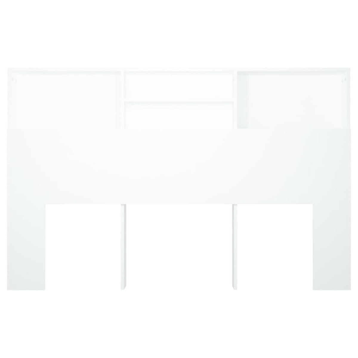 VIDAXL Armoire de tete de lit Blanc 160x19x103,5 cm