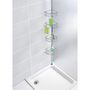 Voir la diapositive 2 : Wenko Etagère de douche extensible Dolcedo - L. 31 x H. 65/275 cm - Argent