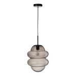 Paris Prix Lampe Suspension en Verre  Cuillere Miel  160cm Gris