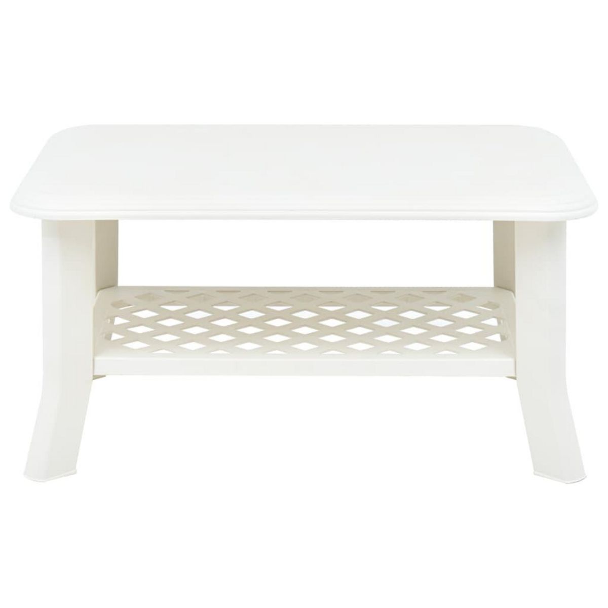 VIDAXL Table basse Blanc 90x60x46 cm Plastique