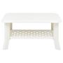 Voir la diapositive 2 : VIDAXL Table basse Blanc 90x60x46 cm Plastique