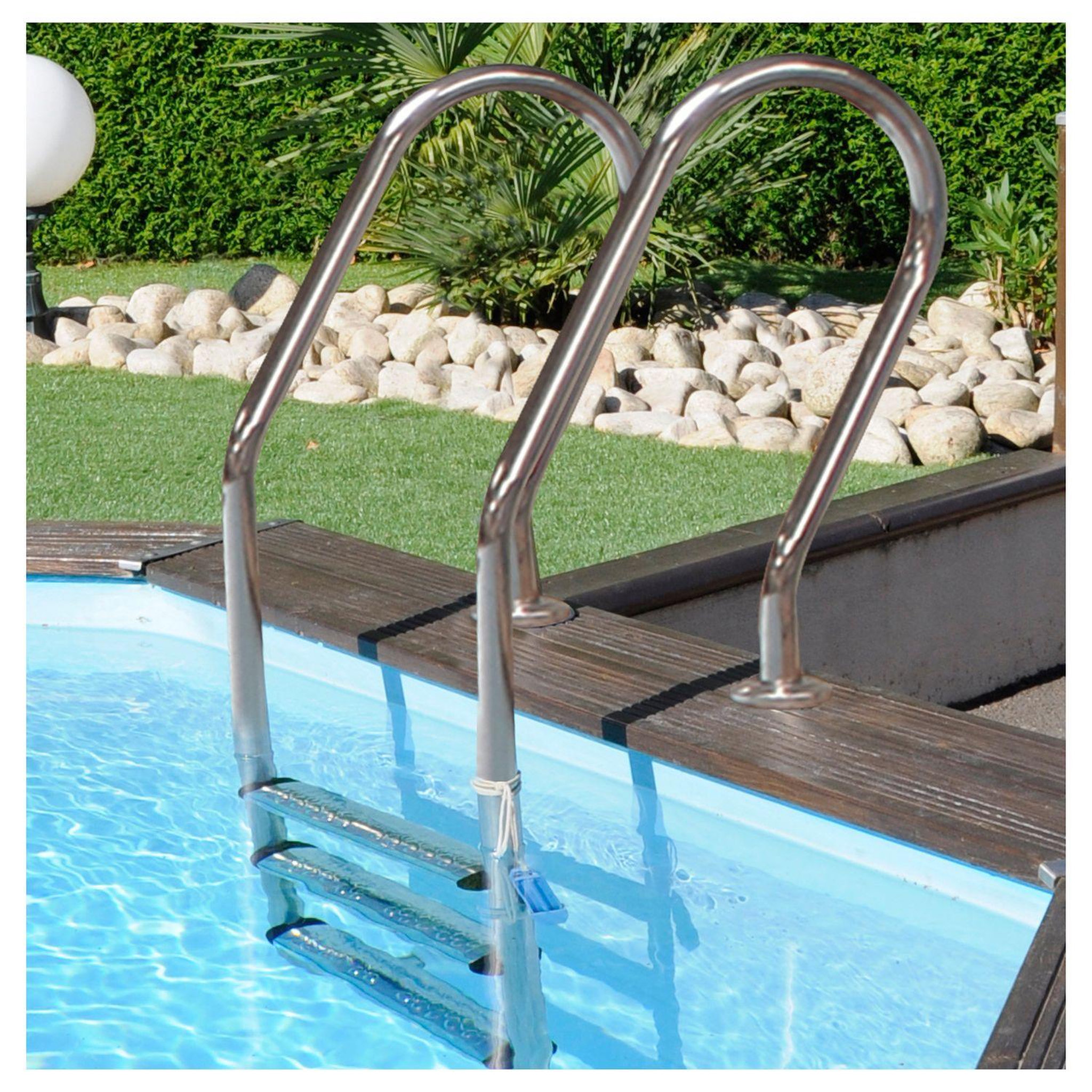 Voir la diapositive 4 : GRE Piscine hors sol bois ovale - 4,36 x 3,36 x H 1,07 m - GRENADE 2