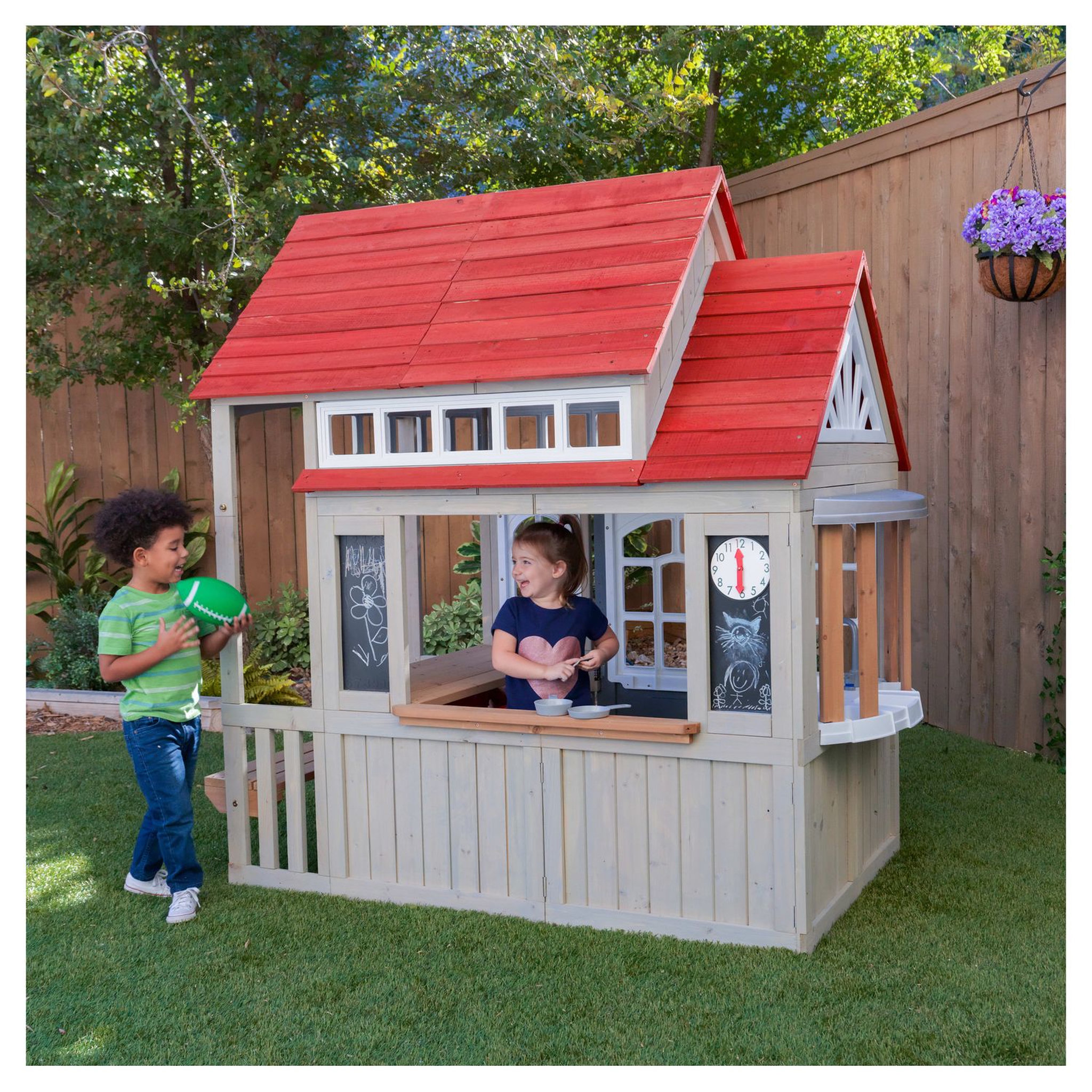 Voir la diapositive 7 : Kidkraft cabane de jardin enfant en bois Braewood 