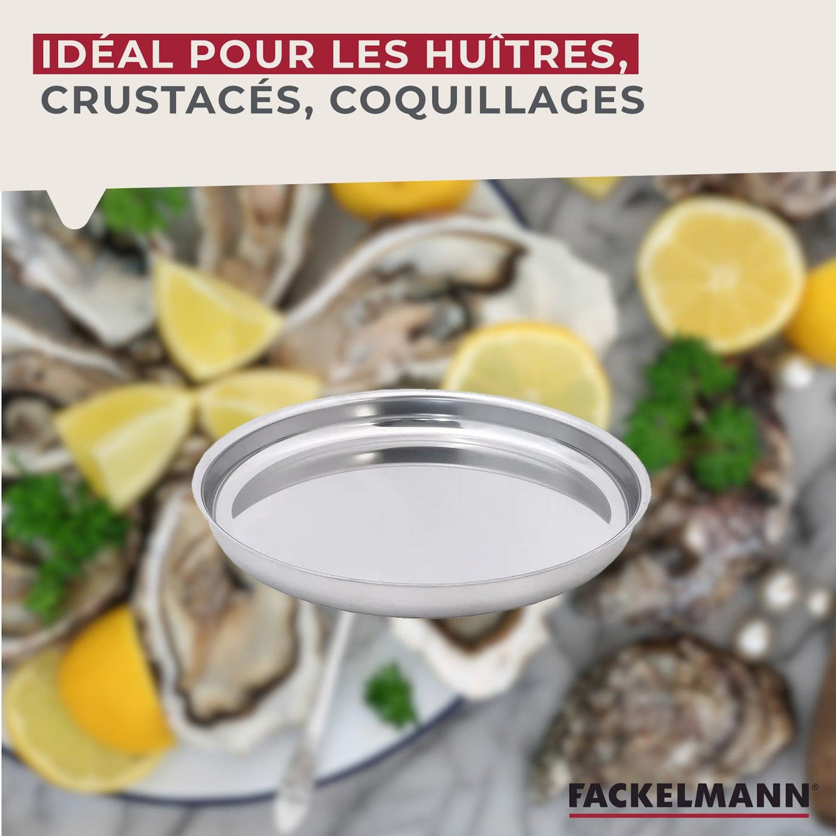 Fackelmann Lot de 2 plateaux pour fruits de mer 34,7 cm Fackelmann Spécialités Culinaires